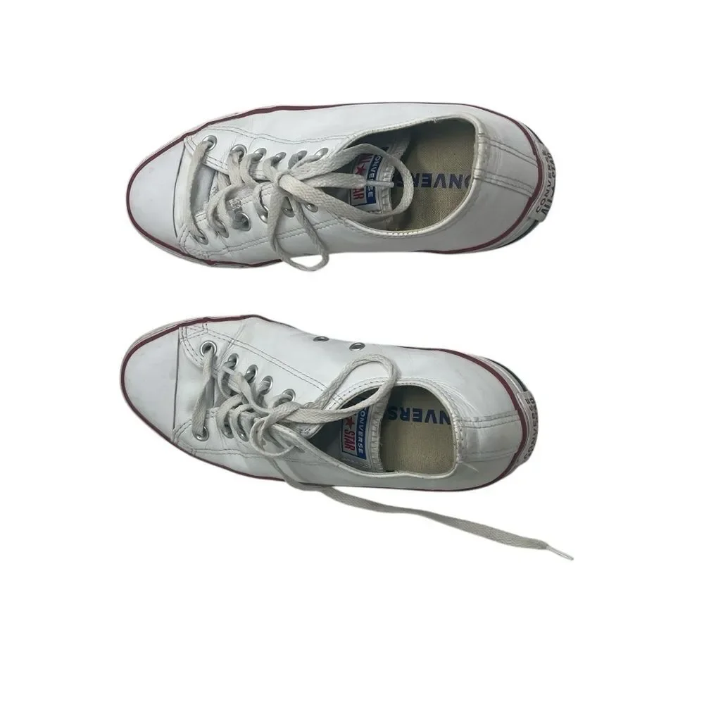 CONVERSE ALL STAR WHITE LEATHER SNEAKER MEN 7.5 WOMEN'S 9.5